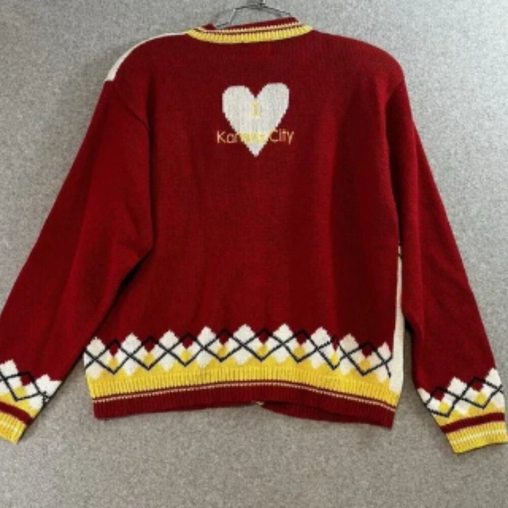 Vintage chiefs cardigan womens Large christopher and banks deadstock kansas city - Picture 3 of 4
